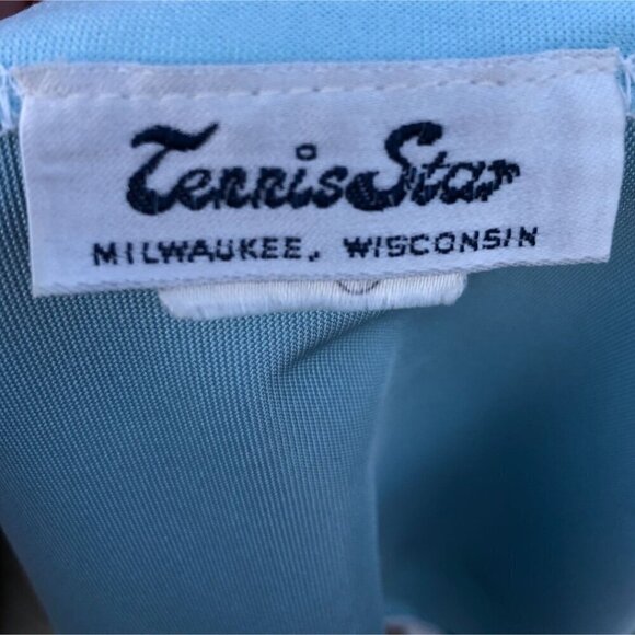 Tennis Star Vintage 70s Women's 3 Piece Crop Top Wide Leg Pants Beachwear Set - Picture 10 of 16